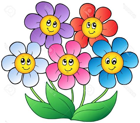 images cartoon flowers